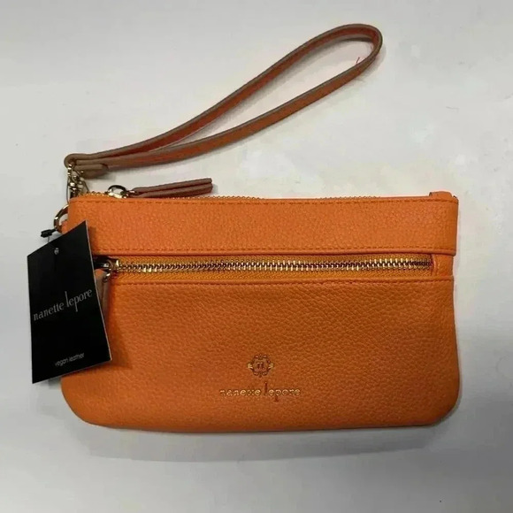 NWT NANETTE LEPORE Mollie Top Zip Tech Wristlet/organizer Apricot - Picture 14 of 14